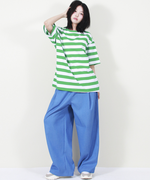 DEMARC（ドゥマーク）の「VINTAGE DENIM WIDE PANTS BLUE（スラックス・レディース・その他・LARGE/MEDIUM）」の6枚目の写真