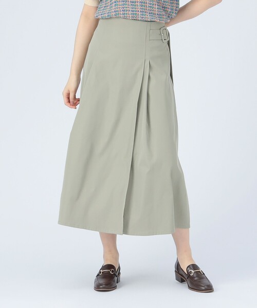 BEAMS HEART（ビームスハート）の「アシンメトリー ラップ スカート（スカート・レディース・ネイビー/ケリーグリーン/ベージュ・MEDIUM/SMALL）」の5枚目の写真