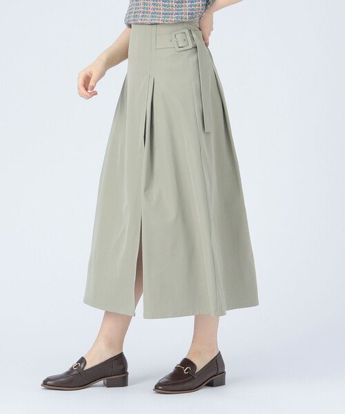 BEAMS HEART（ビームスハート）の「アシンメトリー ラップ スカート（スカート・レディース・ネイビー/ケリーグリーン/ベージュ・MEDIUM/SMALL）」の4枚目の写真