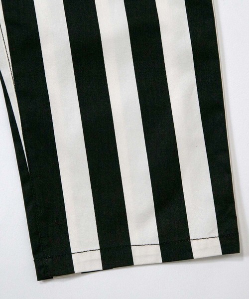 MAKE YOUR DAY（メイクユアデイ）の「無地とストライプのアシンメトリーパンツ■150.160cm（その他パンツ・キッズ・グレー/ブラック・150/160）」の7枚目の写真