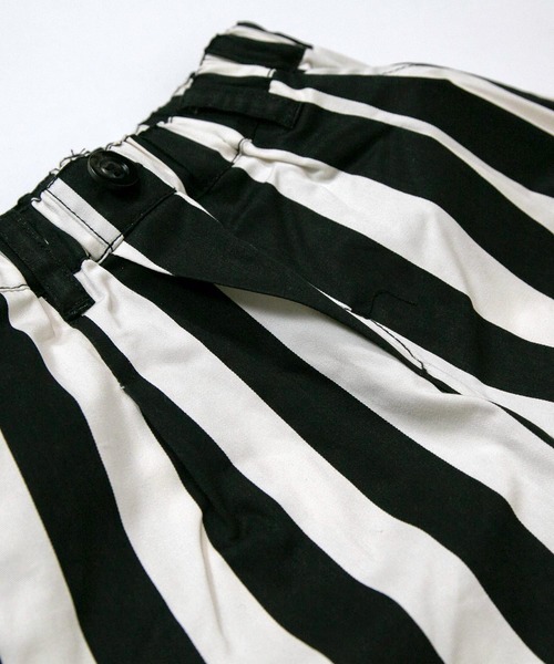 MAKE YOUR DAY（メイクユアデイ）の「無地とストライプのアシンメトリーパンツ■150.160cm（その他パンツ・キッズ・グレー/ブラック・150/160）」の9枚目の写真