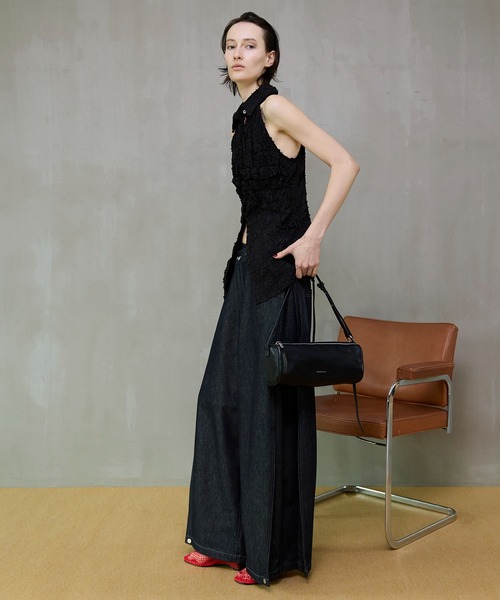 MAISON SPECIAL(メゾンスペシャル)の「Sharpened Shape Shirt/シャーリングシェイプシャツ(シャツ/ブラウス・レディース・ホワイト/マルチ/ブラック・FREE)」の9枚目の写真