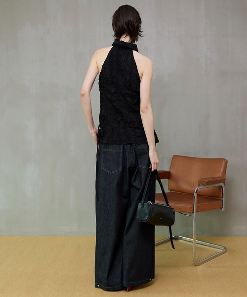 MAISON SPECIAL(メゾンスペシャル)の「Sharpened Shape Shirt/シャーリングシェイプシャツ(シャツ/ブラウス・レディース・ホワイト/マルチ/ブラック・FREE)」の10枚目の写真