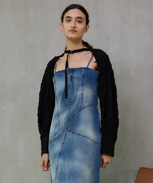 MAISON SPECIAL(メゾンスペシャル)の「Sharpened Shape Shirt/シャーリングシェイプシャツ(シャツ/ブラウス・レディース・ホワイト/マルチ/ブラック・FREE)」の14枚目の写真