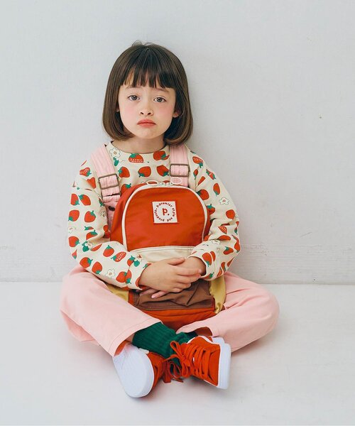 p.premier（ピードットプルミエ）の「デニム・カラーツイルオーバーオール_ジュニア対応（サロペット/オーバーオール・キッズ・サックスブルー/グリーン/ピンク・80/90/100/110/120/130/140）」の13枚目の写真