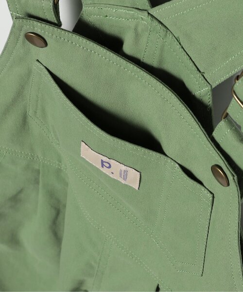 p.premier（ピードットプルミエ）の「デニム・カラーツイルオーバーオール_ジュニア対応（サロペット/オーバーオール・キッズ・サックスブルー/グリーン/ピンク・80/90/100/110/120/130/140）」の22枚目の写真