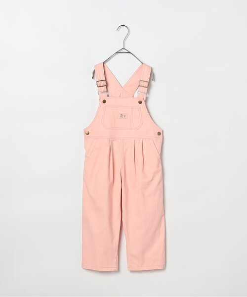 p.premier（ピードットプルミエ）の「デニム・カラーツイルオーバーオール_ジュニア対応（サロペット/オーバーオール・キッズ・サックスブルー/グリーン/ピンク・80/90/100/110/120/130/140）」の9枚目の写真