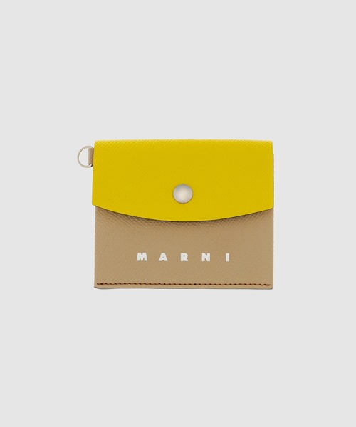 MARNI（マルニ）の「CALF LEATHER / コンパクトウォレット（財布・メンズ・ブラック/イエロー系その他・ONE SIZE）」の2枚目の写真