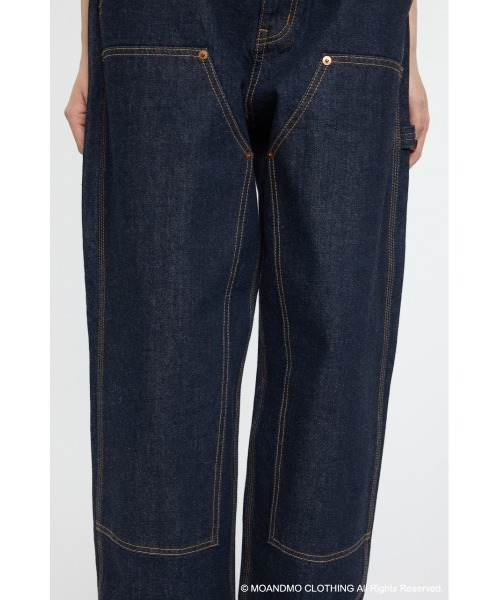 MOUSSY(マウジー)の「MOANDMO DOUBLE KNEE STRAIGHT(デニムパンツ・レディース・ワンウォッシュ/ダークブルー・1/2)」の13枚目の写真