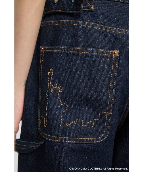 MOUSSY(マウジー)の「MOANDMO DOUBLE KNEE STRAIGHT(デニムパンツ・レディース・ワンウォッシュ/ダークブルー・1/2)」の16枚目の写真