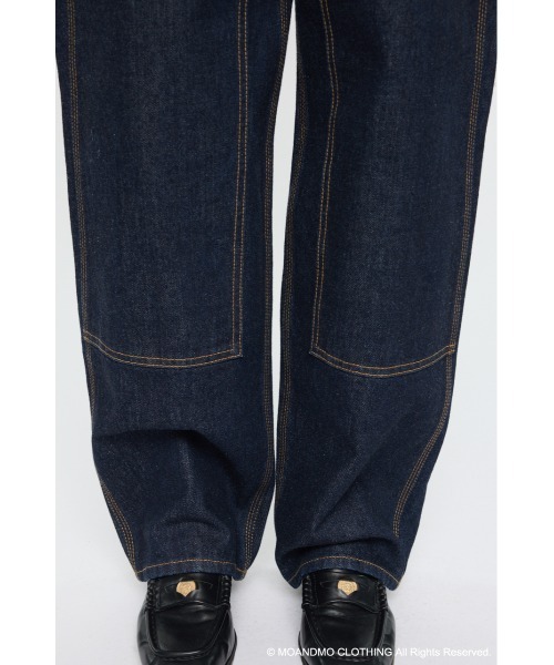 MOUSSY(マウジー)の「MOANDMO DOUBLE KNEE STRAIGHT(デニムパンツ・レディース・ワンウォッシュ/ダークブルー・1/2)」の17枚目の写真
