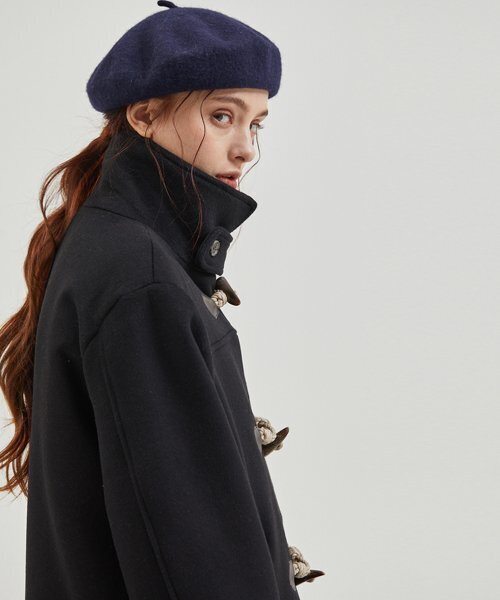 manavis7(マナビスセブン)の「Wool high neck duffel coat black(チェスターコート・レディース・ブラック・FREE)」の4枚目の写真