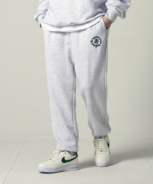 BSMT Circle Logo Sweat Jogger Pants Back Melange