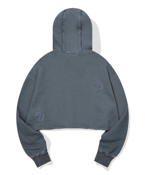 EPISODE UNTITLED(エピソードアンタイトルド)の「LUNA DYING APPLIQUE CROP HOODIE_STEEL BLUE(パーカー・レディース・その他・1/2)」の2枚目の写真