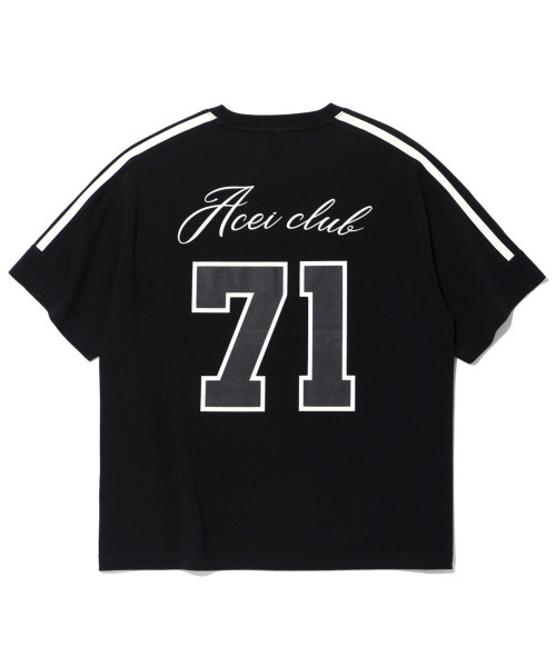 ACEI(アセイ)の「バシティ筆記体プリントTシャツ(UNI)ブラック(Tシャツ/カットソー・メンズ・その他・SMALL/MEDIUM/LARGE)」の2枚目の写真