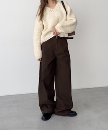CANAL JEAN | El mar ベルト付き裏起毛コットンパンツ(その他パンツ)