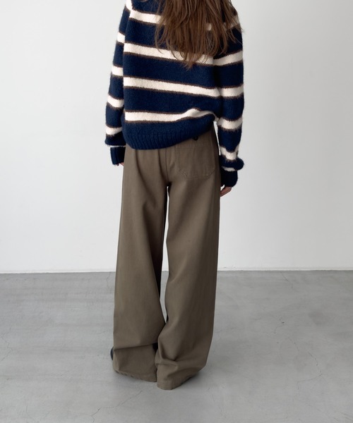 CANAL JEAN(キャナルジーン)の「El mar ベルト付き裏起毛コットンパンツ(その他パンツ・レディース・ブラウン/モカ・MEDIUM/SMALL)」の4枚目の写真