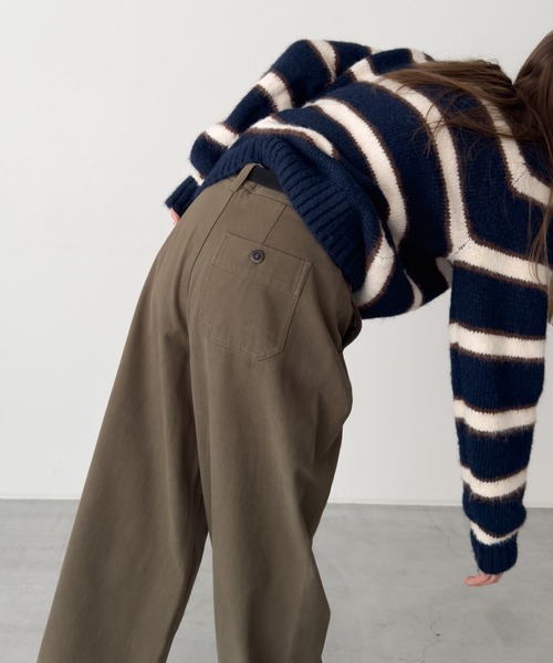 CANAL JEAN(キャナルジーン)の「El mar ベルト付き裏起毛コットンパンツ(その他パンツ・レディース・ブラウン/モカ・MEDIUM/SMALL)」の5枚目の写真