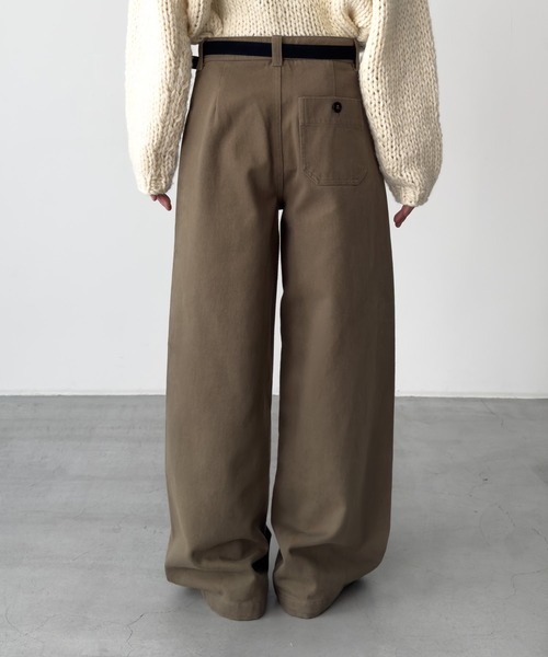 CANAL JEAN(キャナルジーン)の「El mar ベルト付き裏起毛コットンパンツ(その他パンツ・レディース・ブラウン/モカ・MEDIUM/SMALL)」の13枚目の写真