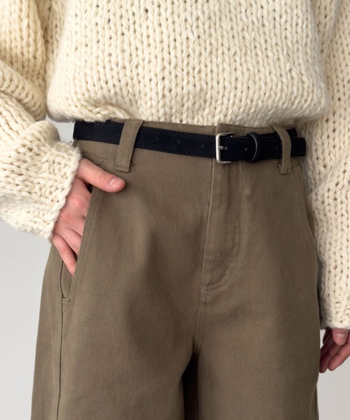 CANAL JEAN(キャナルジーン)の「El mar ベルト付き裏起毛コットンパンツ(その他パンツ・レディース・ブラウン/モカ・MEDIUM/SMALL)」の14枚目の写真