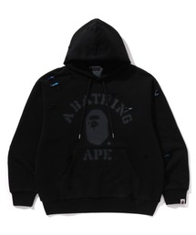A BATHING APE | DESTROYED COLLEGE RELAXED FIT LAYERED PULLOVER HOODIE(パーカー)