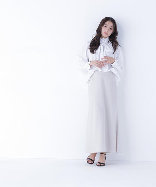 NATURAL BEAUTY BASIC(ナチュラルビューティーベーシック)の「◇ハイネックリボンボウブラウス(シャツ/ブラウス・レディース・ピンク系その他/グレー系その他/オフホワイト/ブルー・MEDIUM/SMALL)」の20枚目の写真