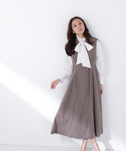 NATURAL BEAUTY BASIC(ナチュラルビューティーベーシック)の「◇ハイネックリボンボウブラウス(シャツ/ブラウス・レディース・ピンク系その他/グレー系その他/オフホワイト/ブルー・MEDIUM/SMALL)」の6枚目の写真