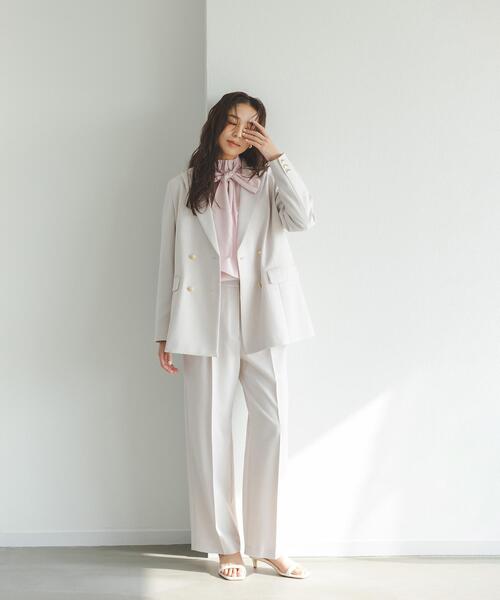 NATURAL BEAUTY BASIC(ナチュラルビューティーベーシック)の「◇ハイネックリボンボウブラウス(シャツ/ブラウス・レディース・ピンク系その他/グレー系その他/オフホワイト/ブルー・MEDIUM/SMALL)」の13枚目の写真