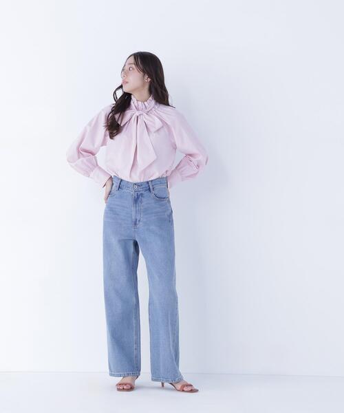 NATURAL BEAUTY BASIC(ナチュラルビューティーベーシック)の「◇ハイネックリボンボウブラウス(シャツ/ブラウス・レディース・ピンク系その他/グレー系その他/オフホワイト/ブルー・MEDIUM/SMALL)」の18枚目の写真