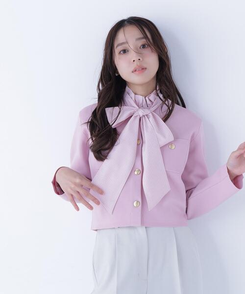 NATURAL BEAUTY BASIC(ナチュラルビューティーベーシック)の「◇ハイネックリボンボウブラウス(シャツ/ブラウス・レディース・ピンク系その他/グレー系その他/オフホワイト/ブルー・MEDIUM/SMALL)」の21枚目の写真