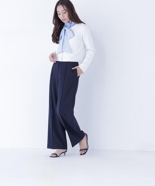 NATURAL BEAUTY BASIC（ナチュラルビューティーベーシック）の「◇ハイネックリボンボウブラウス（シャツ/ブラウス・レディース・ピンク系その他/グレー系その他/オフホワイト/ブルー・MEDIUM/SMALL）」の12枚目の写真