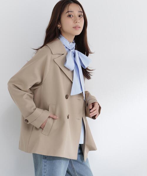 NATURAL BEAUTY BASIC（ナチュラルビューティーベーシック）の「◇ハイネックリボンボウブラウス（シャツ/ブラウス・レディース・ピンク系その他/グレー系その他/オフホワイト/ブルー・MEDIUM/SMALL）」の11枚目の写真