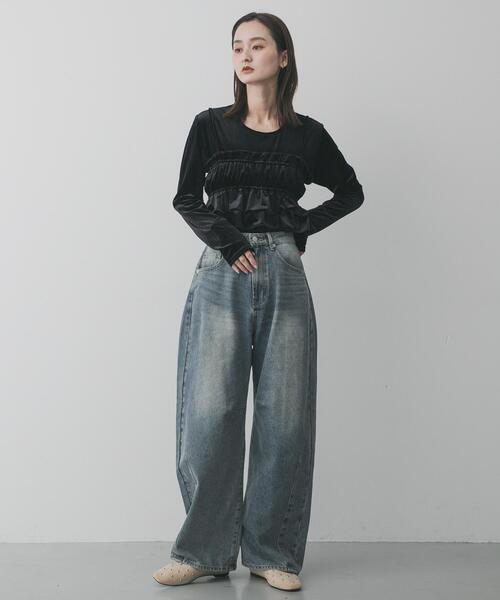 SENSE OF PLACE by URBAN RESEARCH(センスオブプレイスバイアーバンリサーチ)の「スタッズフラットシューズ(パンプス・レディース・ブラック/ベージュ・SMALL/LARGE/MEDIUM)」の10枚目の写真