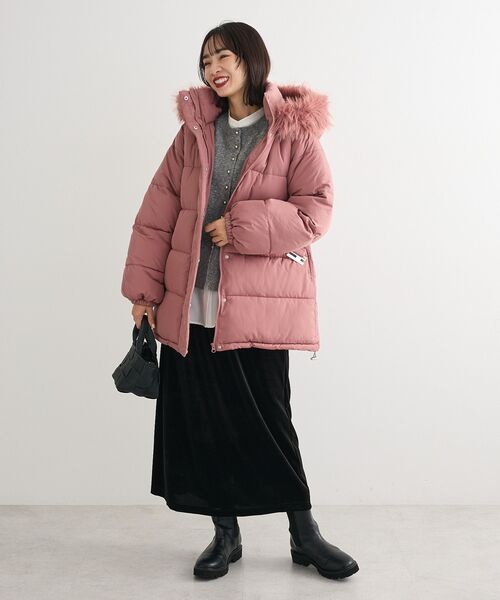 Green　Parks（グリーンパークス）の「ベロアナロースカート（スカート・レディース・チャコールグレー/ブラック・FREE）」の3枚目の写真