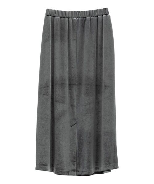 Green　Parks（グリーンパークス）の「ベロアナロースカート（スカート・レディース・チャコールグレー/ブラック・FREE）」の10枚目の写真