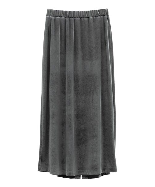Green　Parks（グリーンパークス）の「ベロアナロースカート（スカート・レディース・チャコールグレー/ブラック・FREE）」の15枚目の写真