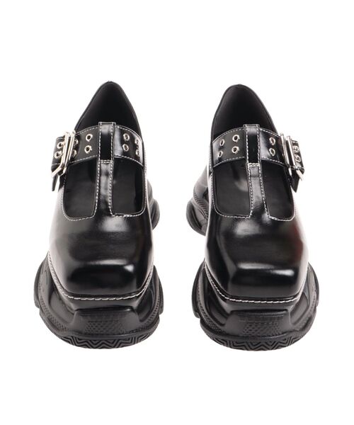 厚底スニーカーソールメリージェーンシューズ ローファー 靴