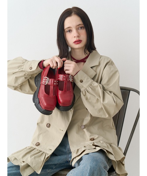 jouetie(ジュエティ)の「厚底スニーカーソールメリージェーンシューズ ローファー 靴(ローファー・レディース・レッド/ブラック・MEDIUM/LARGE)」の20枚目の写真