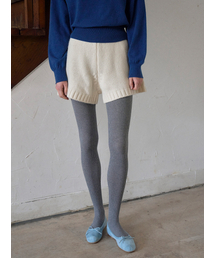 TINKNIT（ティンニット）の「エイラインウールニットショーツ_アイボリー（その他パンツ）」