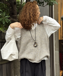 ラメMIXメッシュベスト