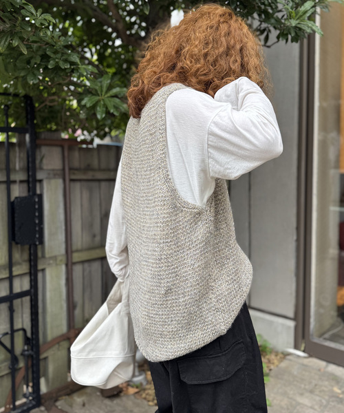 JOURNAL STANDARD LUXE(ジャーナルスタンダード ラックス)の「ラメMIXメッシュベスト(ベスト・レディース・ライトグレー・FREE)」の4枚目の写真
