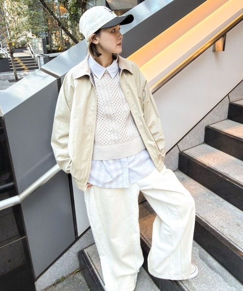 niko and...（ニコアンド）の「[MODE NORM CORE] ストーンウォッシュケーブルプルオーバー（ニット/セーター・レディース・ネイビー/キャメル/アイボリー・LARGE/MEDIUM）」の10枚目の写真