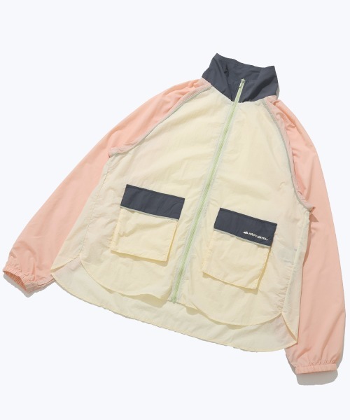 KRIFF MAYER Lady's Collection（クリフメイヤーレディースコレクション）の「【接触冷感・軽い】UVカット冷感シアージャケット（その他アウター・レディース・カラフル/ピンク/ネイビー/セージグリーン/ナチュラル・LARGE/MEDIUM）」の5枚目の写真