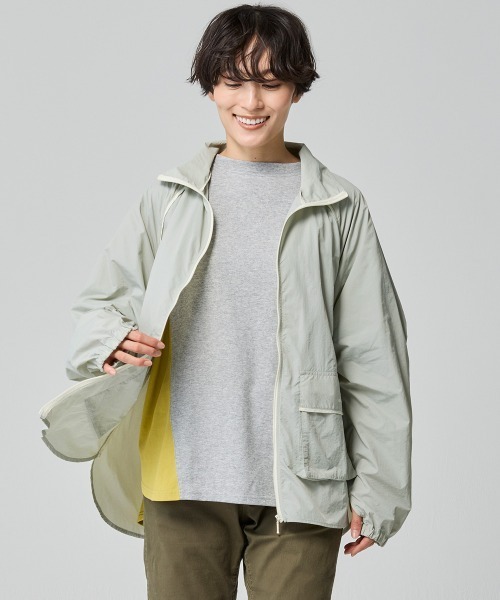 KRIFF MAYER Lady's Collection（クリフメイヤーレディースコレクション）の「【接触冷感・軽い】UVカット冷感シアージャケット（その他アウター・レディース・カラフル/ピンク/ネイビー/セージグリーン/ナチュラル・LARGE/MEDIUM）」の6枚目の写真