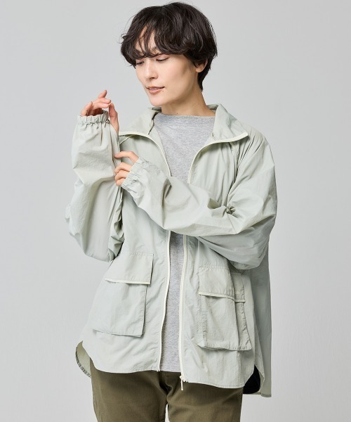 KRIFF MAYER Lady's Collection（クリフメイヤーレディースコレクション）の「【接触冷感・軽い】UVカット冷感シアージャケット（その他アウター・レディース・カラフル/ピンク/ネイビー/セージグリーン/ナチュラル・LARGE/MEDIUM）」の7枚目の写真
