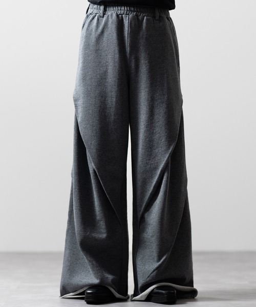 CLEL（クレイル）の「【CLEL】3D Tuck Sweat Pants / 3Dタック スウェットパンツ（スウェットパンツ・メンズ・グレー/チャコールグレー/ブラック・S/M/L/XS）」の3枚目の写真