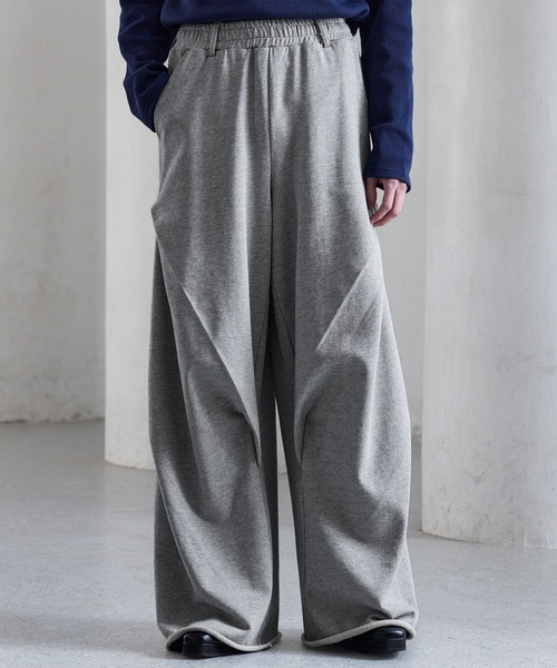 CLEL（クレイル）の「【CLEL】3D Tuck Sweat Pants / 3Dタック スウェットパンツ（スウェットパンツ・メンズ・グレー/チャコールグレー/ブラック・S/M/L/XS）」の4枚目の写真