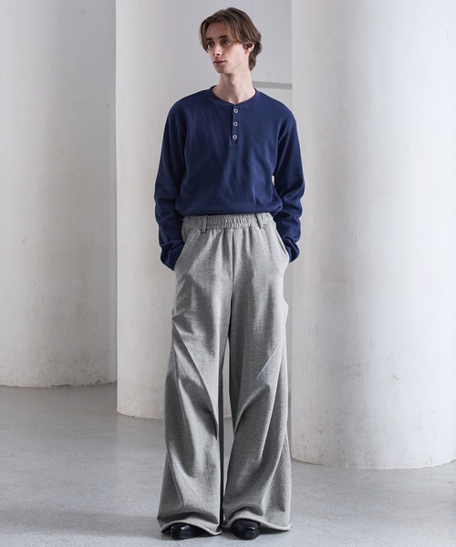CLEL（クレイル）の「【CLEL】3D Tuck Sweat Pants / 3Dタック スウェットパンツ（スウェットパンツ・メンズ・グレー/チャコールグレー/ブラック・S/M/L/XS）」の8枚目の写真