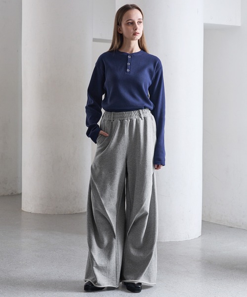 CLEL（クレイル）の「【CLEL】3D Tuck Sweat Pants / 3Dタック スウェットパンツ（スウェットパンツ・メンズ・グレー/チャコールグレー/ブラック・S/M/L/XS）」の10枚目の写真