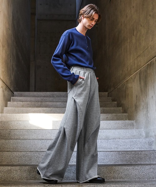 CLEL（クレイル）の「【CLEL】3D Tuck Sweat Pants / 3Dタック スウェットパンツ（スウェットパンツ・メンズ・グレー/チャコールグレー/ブラック・S/M/L/XS）」の18枚目の写真